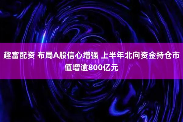 趣富配资 布局A股信心增强 上半年北向资金持仓市值增逾800亿元